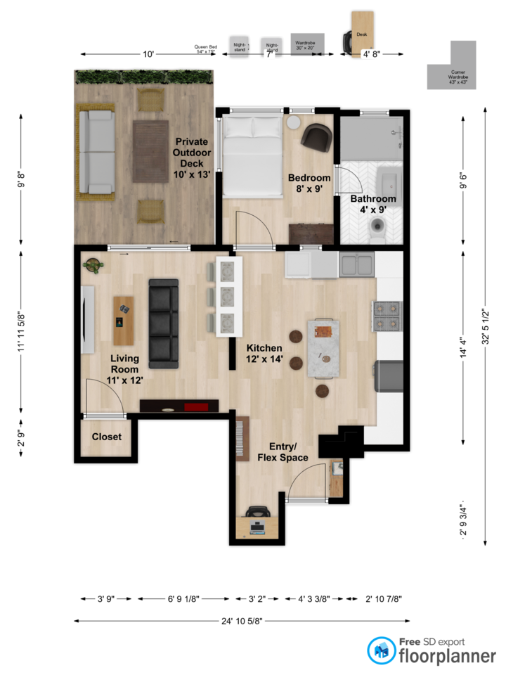 Apartment 2 floor plan