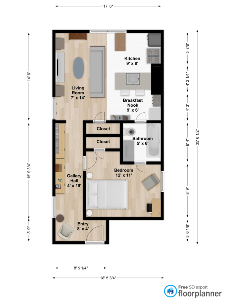 Apartment 3 floor plan